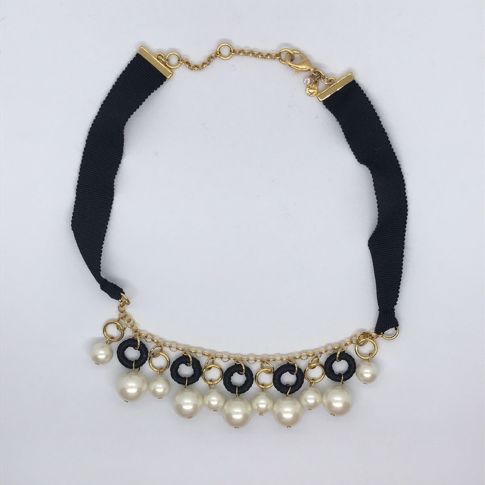 Ann Taylor Pearl and Ribbon Necklace